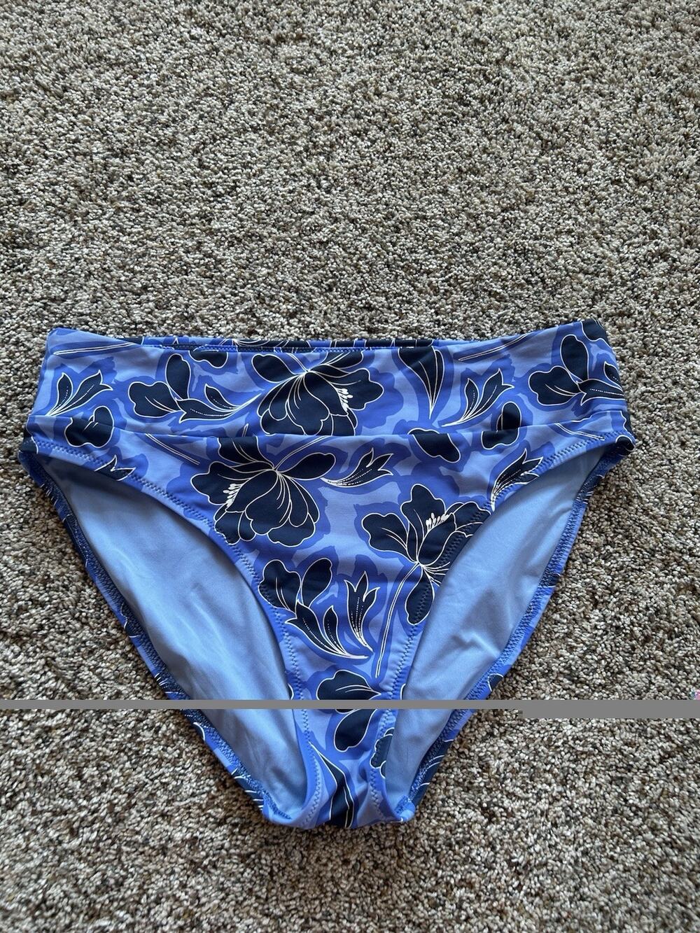 Tommy Bahama sz L Swim Suit Bottoms Hipster Palm Modern Blissful Floral Blue H26